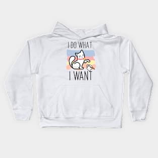 I do what i want cat Kids Hoodie